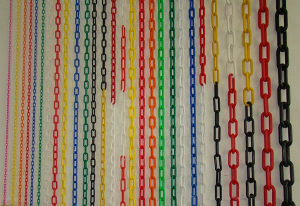 0 TK Plastic Chain  - Multicolor Traffic Post Cone Plastic Chain TK030