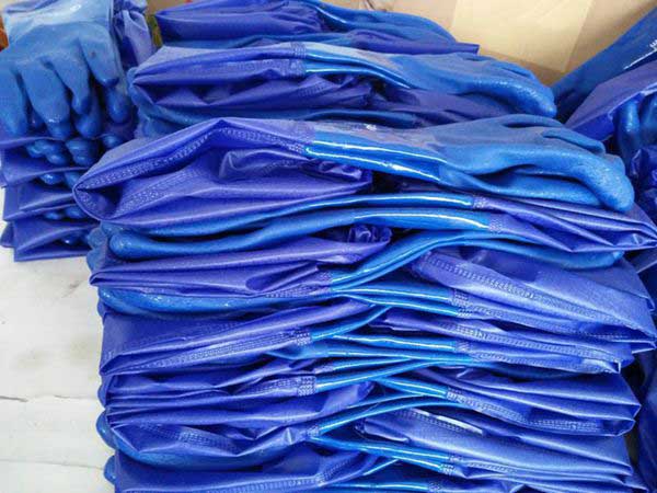 HP432 2 1 - Joint Sleeve PVC Sandy Coated Glove HP432