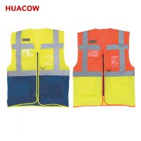 Multi Pockets Color High Visibility Safety Vests BH2568